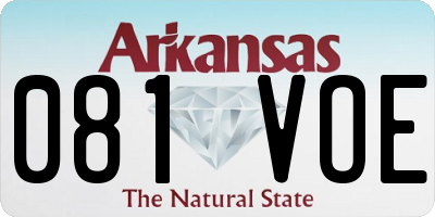 AR license plate 081VOE
