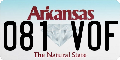 AR license plate 081VOF