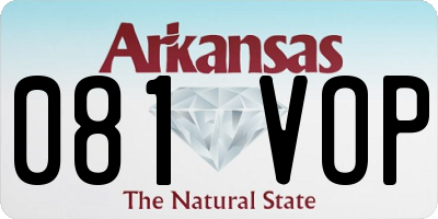 AR license plate 081VOP