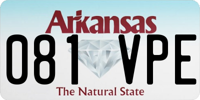 AR license plate 081VPE