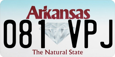 AR license plate 081VPJ