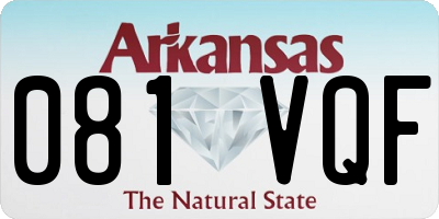 AR license plate 081VQF