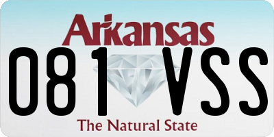AR license plate 081VSS