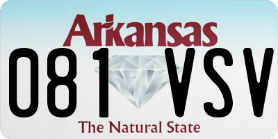 AR license plate 081VSV