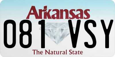 AR license plate 081VSY