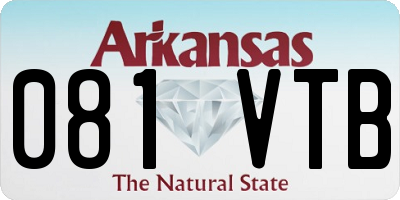 AR license plate 081VTB