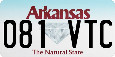 AR license plate 081VTC