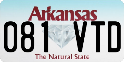 AR license plate 081VTD