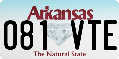 AR license plate 081VTE