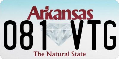 AR license plate 081VTG