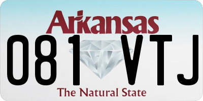 AR license plate 081VTJ
