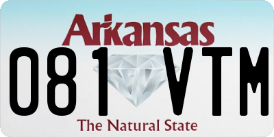 AR license plate 081VTM