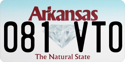 AR license plate 081VTO