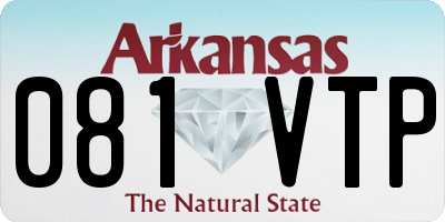 AR license plate 081VTP
