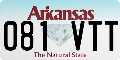 AR license plate 081VTT