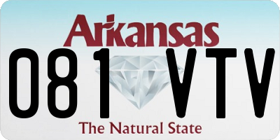 AR license plate 081VTV