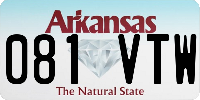 AR license plate 081VTW