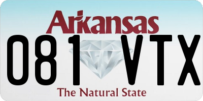 AR license plate 081VTX