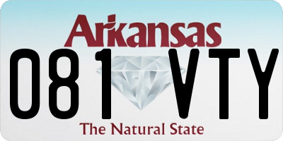 AR license plate 081VTY