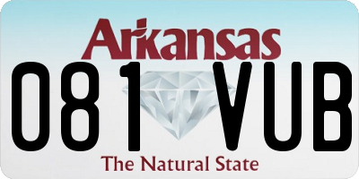 AR license plate 081VUB