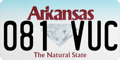 AR license plate 081VUC