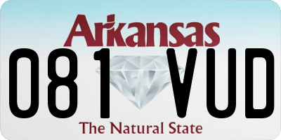 AR license plate 081VUD