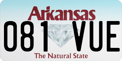 AR license plate 081VUE
