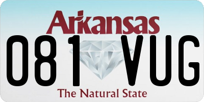 AR license plate 081VUG
