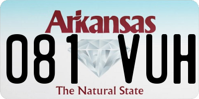 AR license plate 081VUH