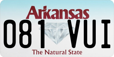 AR license plate 081VUI