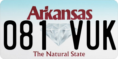 AR license plate 081VUK