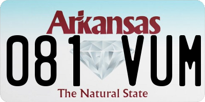 AR license plate 081VUM