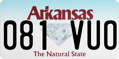 AR license plate 081VUO