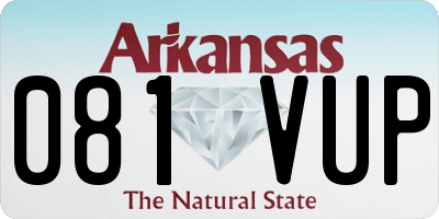 AR license plate 081VUP