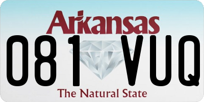 AR license plate 081VUQ