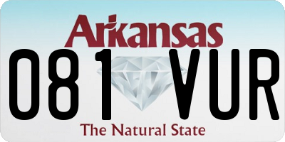 AR license plate 081VUR