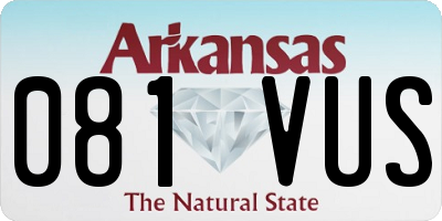AR license plate 081VUS