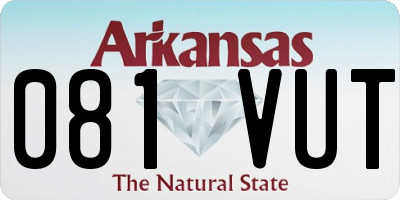 AR license plate 081VUT