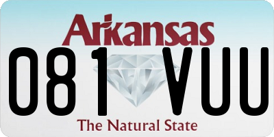 AR license plate 081VUU