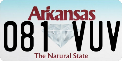 AR license plate 081VUV