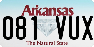 AR license plate 081VUX
