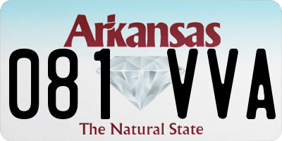 AR license plate 081VVA
