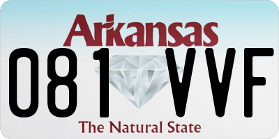 AR license plate 081VVF