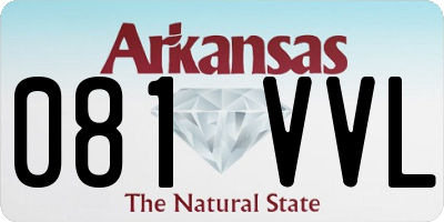 AR license plate 081VVL