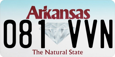 AR license plate 081VVN