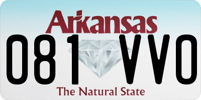 AR license plate 081VVO