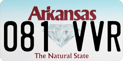 AR license plate 081VVR