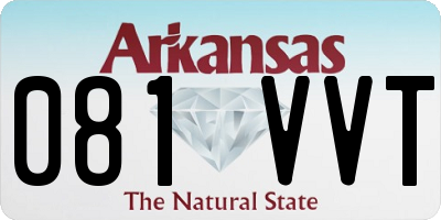 AR license plate 081VVT