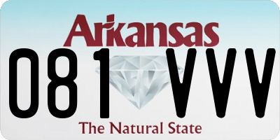 AR license plate 081VVV