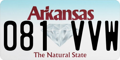AR license plate 081VVW